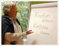 Herr Kirmayr vor einem Flipchart